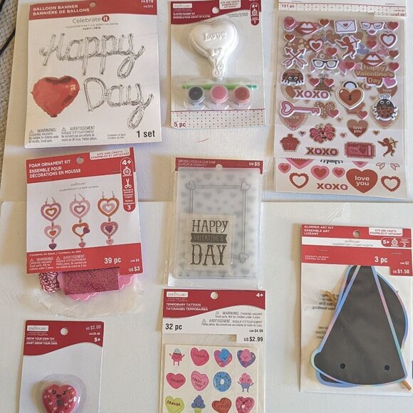 Michaels Other - NWT Lot 9 Valentine Galentine Day Crafts Balloon Stickers Bundle Michaels Party